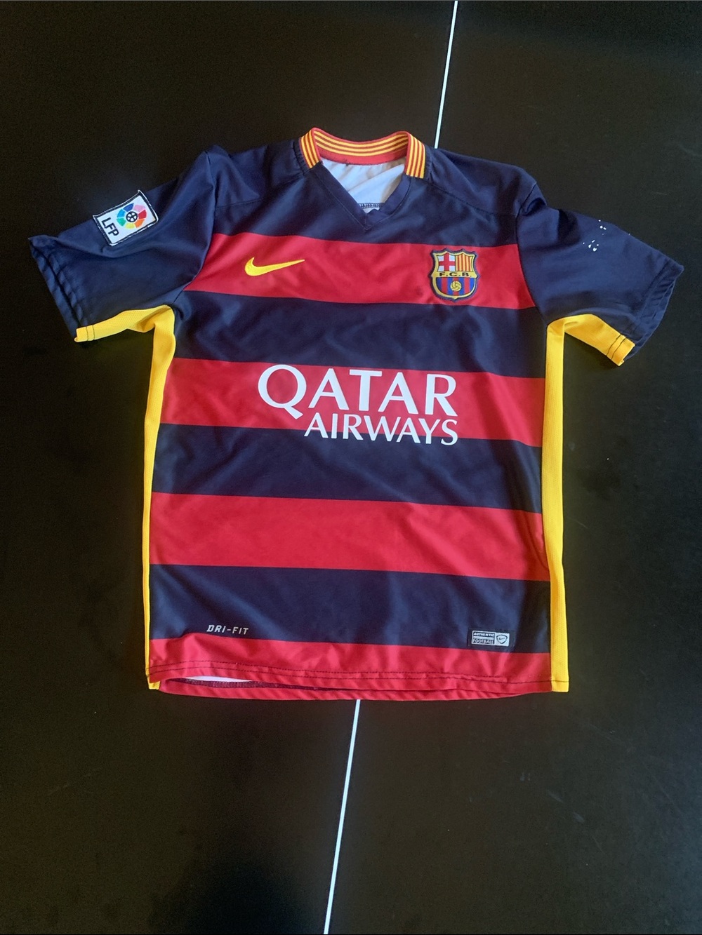 Nike Kids' Navy, Red & Yellow Messi #10 Soccer Jersey